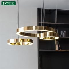 Đèn thả 3 vòng mạ titan màu vàng, G10 Gold D60*80*100 VLTHVO-088-6810 (bộ)