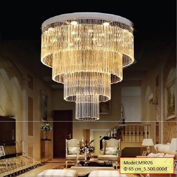 HT Đèn mâm pha lê tròn 4 tầng D650mm M9076 HTDMPL-060