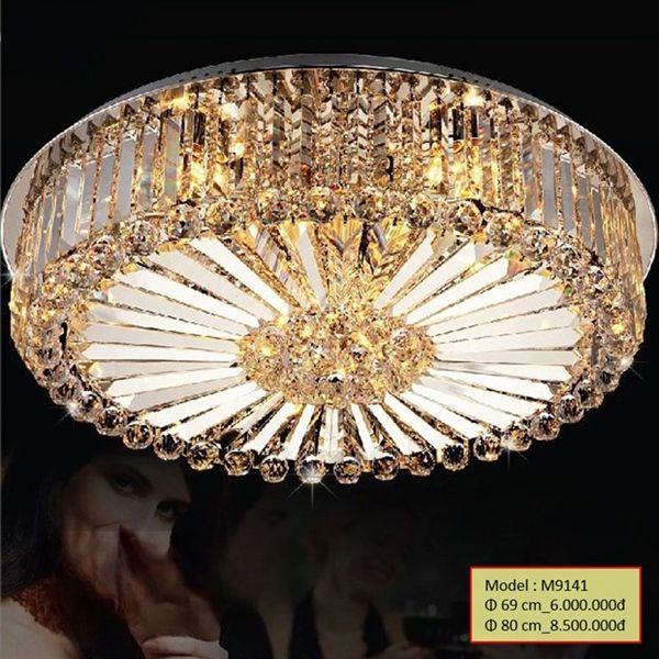 HT Đèn mâm pha lê tròn D690mm M9141-690 HTDMPL-024-AA