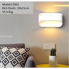 HT Đèn tường trang trí màu trắng D10*15cm 10W LT003-WH HTDTTT-103-AA