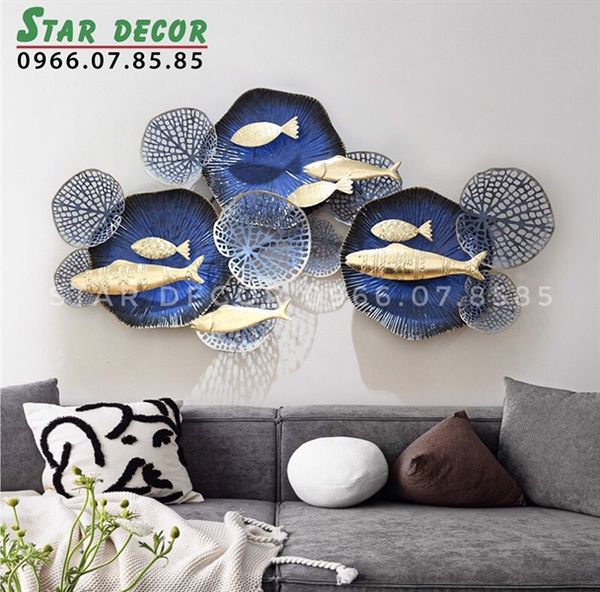 Decor treo tường trang trí phòng khách đàn cá VLDCTT-002