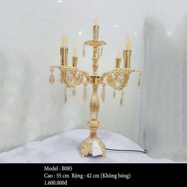 HT Đèn bàn trang trí tay nến H=55cm, W=42cm (giá không bóng) B085 HTDBTR-025