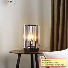 HT Đèn bàn trang trí pha lê tròn D16cm, h=20cm (giá không bóng) B115 HTDBTR-019