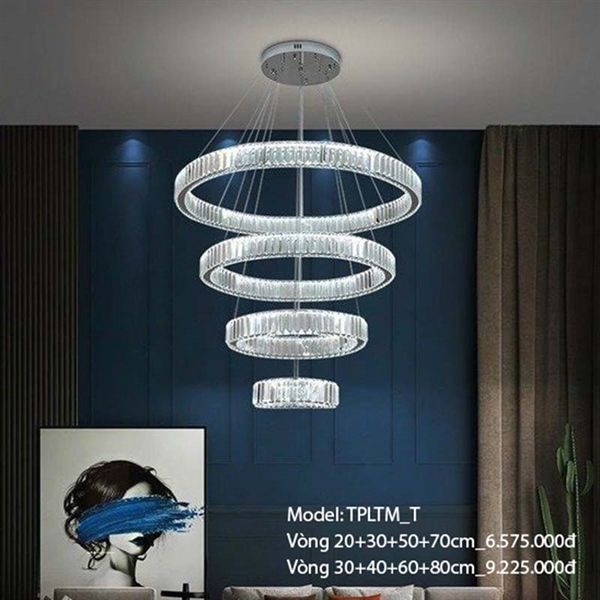 Đèn thả pha lê vòng VLTHPL-697-4V-2357