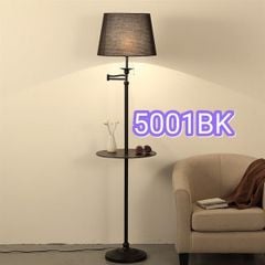 Đèn sàn có bàn thân chao đen 5001BK DC5001D VLDSCB-018-BK