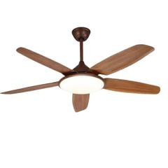 Quạt trần đèn màu vân gỗ 5 cánh nhựa 132cm 45w DC 52KJYY-56 A VLQTTQ-143