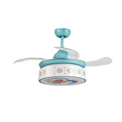 Quạt trần đèn thu cánh doraemon 4 cánh 91cm 45w DC Y36-5170BU VLQTTC-315