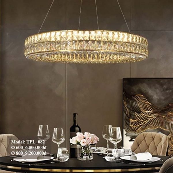 HT Đèn thả pha lê tròn D80cm TPL_082-800 HTTHPL-132-80