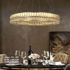 HT Đèn thả pha lê tròn D80cm TPL_082-800 HTTHPL-132-80