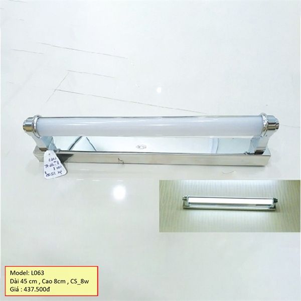 HT Đèn tranh đèn gương inox Dài 45cm, cao 8cm 8W L063 HTDETG-017