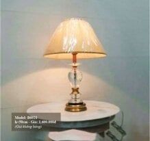 HT Đèn bàn trang trí thân pha lê, chao vải H=52cm (giá không bóng) B6021 HTDBTR-024