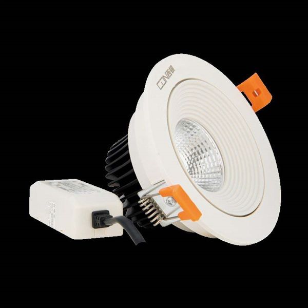 ELV Đèn âm trần sportlight chiếu điểm 14W, chip Epistar, KT; 138*H68, D120, góc chiếu 30, 4000K CET2326/R-BK-4K