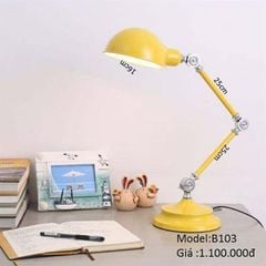 HT Đèn bàn học, làm việc thân vàng chao 16cm (giá không bóng) B103 HTDBHO-002