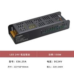 ELV Nguồn 24V, 200W, KT: 223*68*430, IP20 CE8.3A