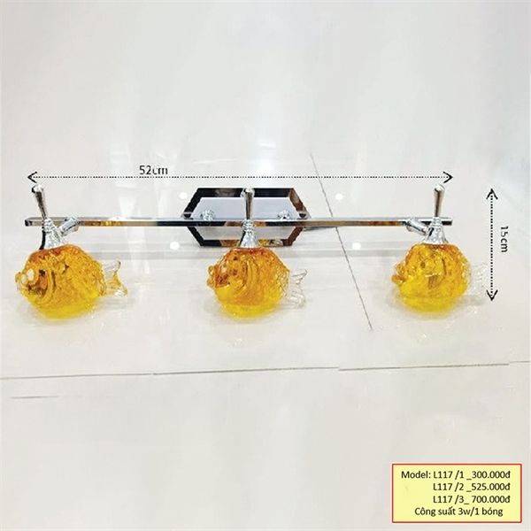 HT Đèn tranh đèn gương 2 bóng 6W L117_2 HTDETG-044-AB