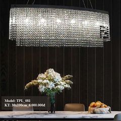 HT Đèn thả pha lê tròn D30*100cm TPL_081 HTTHPL-131-CN