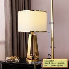 HT Đèn bàn hợp kim đui e27 chao D28cm, H60cm (giá không bóng) B134 HTDBHK-006