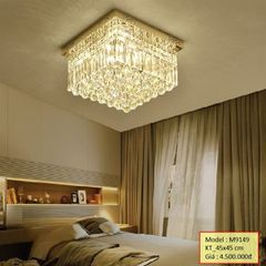 HT Đèn mâm pha lê vuông D450*450mm M9149 HTDMPL-032