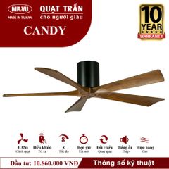 Quạt trần Mr.Vu CANDY 5 cánh 1m32 43W DC