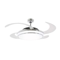 Quạt trần đèn thu cánh Úc Fanaway Evo1 Mạ Chrome (sáng bóng) 4 cánh 122cm 60w AC