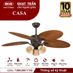 Quạt trần Mr.Vu CASA 5 cánh 1m32 66W AC