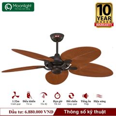 Quạt trần Mr.Vu CASA 5 cánh 1m32 66W AC