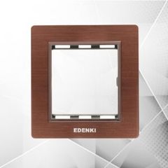 EDK Mặt viền 1 module, nhôm màu nâu đỏ EL-AB01