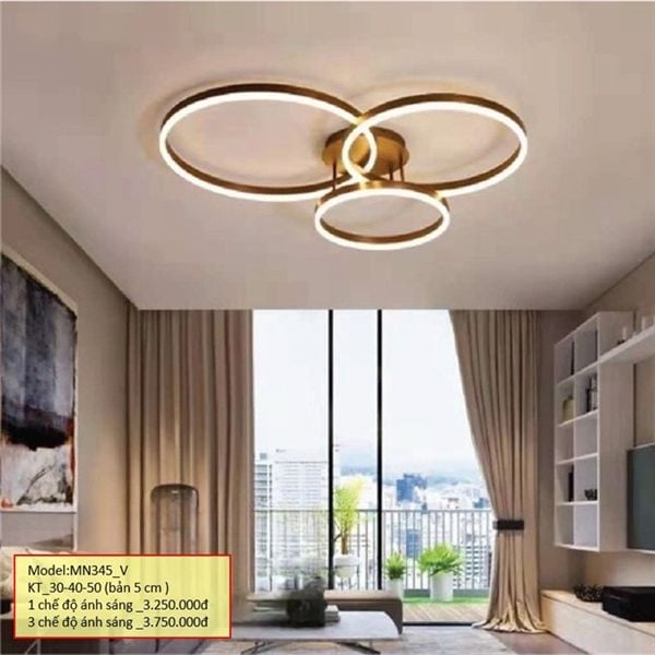 HT Đèn mâm mica 3 vòng viền vàng D30-40-60(bản 5cm) 1M MN345_V-1M HTDMMI-001-AD