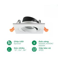 Đèn âm trần spotlight chiếu điểm ELV CED301C