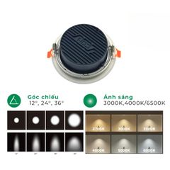 Đèn âm trần spotlight chiếu điểm ELV CED301C