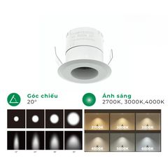 Đèn led âm trần spotlight 3W ELV CEJ1030