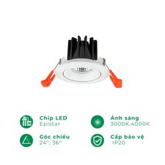 Đèn âm trần spotlight chiếu điểm CET2310