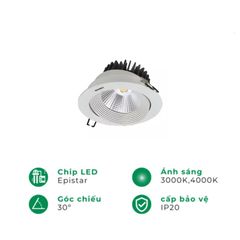 Đèn âm trần spotlight chiếu điểm ELV CET232/R-DW