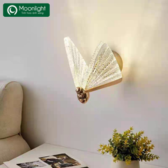 HT Đèn tường pha lê hồ điệp D17*14cm 4W DT1162-170*140 HTDTPL-041-Nho