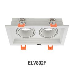 ELV Chóa đèn led âm trần spotlight KT: 112*210*H42, lỗ khoét 95*200, màu trắng, IP20 ELV802F-WH
