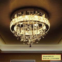 HT Đèn mâm pha lê tròn D650mm M9120 HTDMPL-058-AB