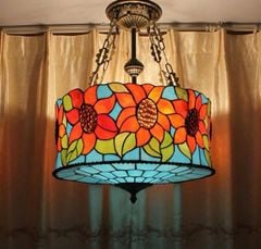 Đèn thả tiffany hình hoa VLTHTF-044