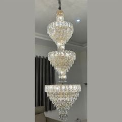 Đèn thả thông tầng pha lê chùm 3 tầng D500*500*600 330-500+500+600 VLTHTT-332