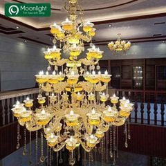 Đèn chùm hợp kim 56 tay kích thước D180*H280cm E14*56 VLCHHK-424-AK - Trên 24 tay