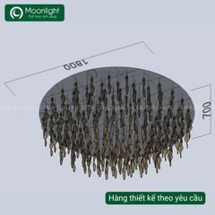 Đèn mâm pha lê K9 hàng thiết kế theo yêu cầu của khách hàng