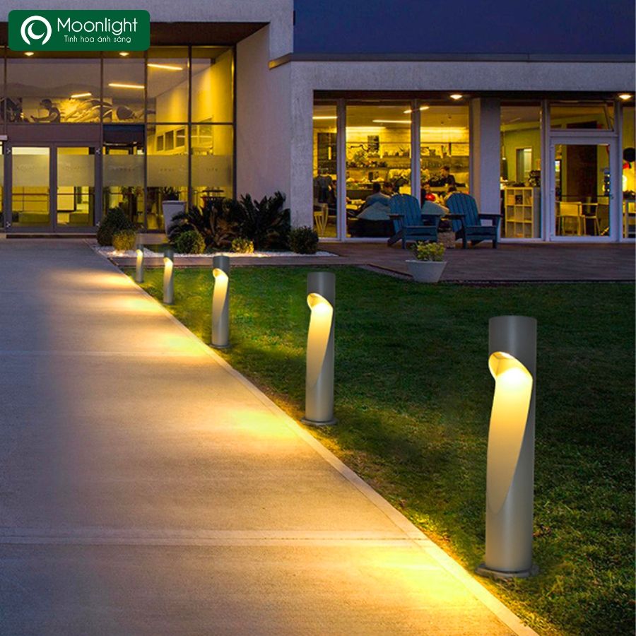 Đèn nấm sân vườn trụ tròn vát cạnh ở thân led 7W ánh sáng vàng 3000K IP65 VLNTNA-058