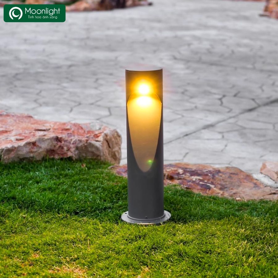 Đèn nấm sân vườn trụ tròn vát cạnh ở thân led 7W ánh sáng vàng 3000K IP65 VLNTNA-058