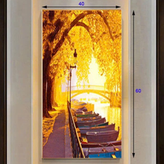 Đèn tranh led trang trí 3 chế độ ánh sáng KT D40xH60cm 302A, VLDETL-003