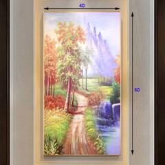 Đèn tranh led trang trí 3 chế độ ánh sáng KT D40xH60cm 313A, VLDETL-006
