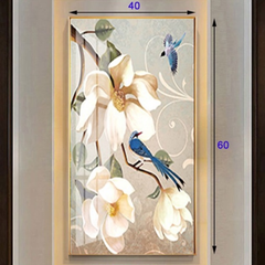 Đèn tranh led trang trí nhành hoa 3 chế độ ánh sáng KT D40xH60cm 311A, VLDETL-007