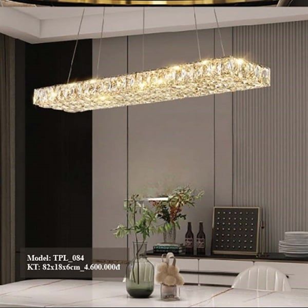 HT Đèn thả pha lê chữ nhật D82*18*6cm TPL_084 HTTHPL-134