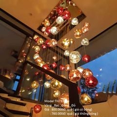 HT Đèn thả thủy tinh (giá có bóng) TH737 HTTHTI-005