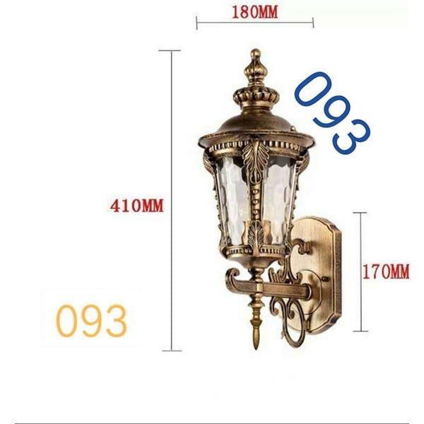 Đèn tường chùa thân màu đồng 093 KT H40*D18 VLDTCH-151