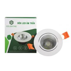 GS Đèn spotlight âm trần xoay GSATX-MINOTAUR 10w điện áp 220V AC, ánh sáng 6000k, 80Lm/W, CRI 80, kích thước D140x85, lỗ khoét 110, góc chiếu 90 độ GSATX10-6K