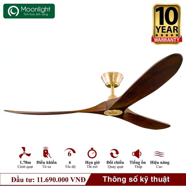 Quạt trần Mr.Vu EAGLE 3 cánh 1m52 30W DC